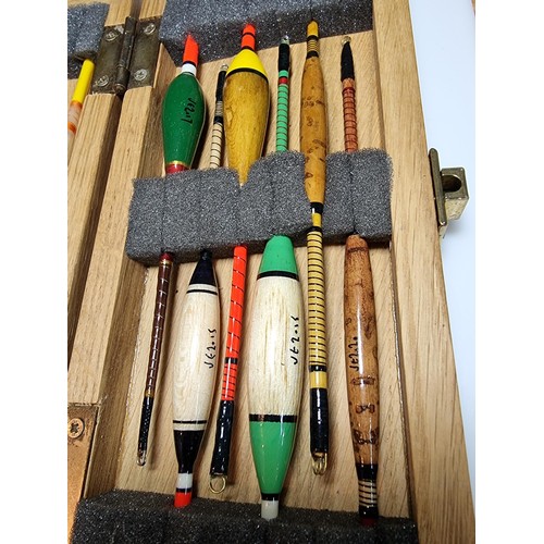 230A - A brand new 2023 fine quality cased set of handcrafted fishing floats made my master craftsman Jeff ... 