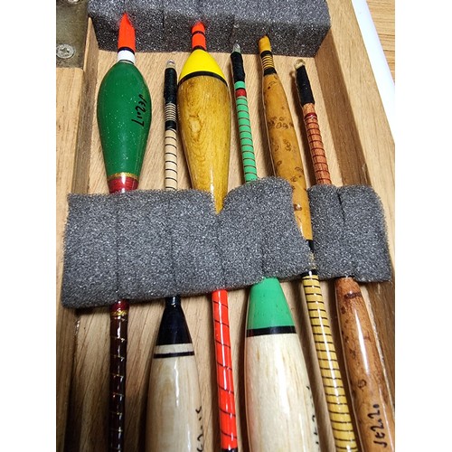 230A - A brand new 2023 fine quality cased set of handcrafted fishing floats made my master craftsman Jeff ... 