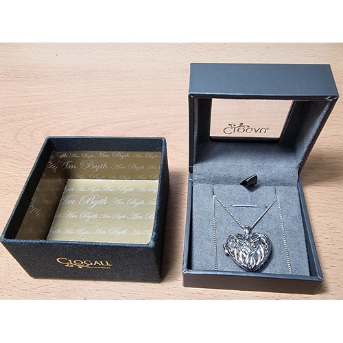 260 - Boxed Clogau 925 silver and Clogau gold debutante heart locket and chain with Clogau gold berries to... 