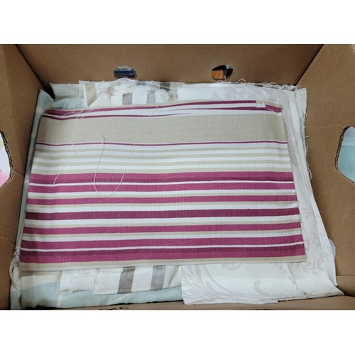 80 - Box containing a large quantity of fabric  inc Prestigious Textiles, Laura Ashley etc