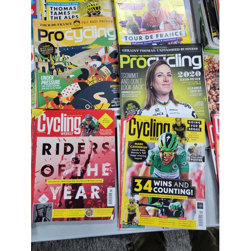 86 - Large quantity of Cycling magazines inc Procycling, Cycling, Cyclist etc 50 plus in total, also incl... 