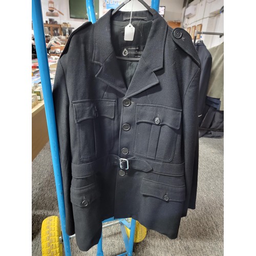 106 - Vintage 1950's Surrey police officers jacket, complete with belt, numbers have been removed from the... 