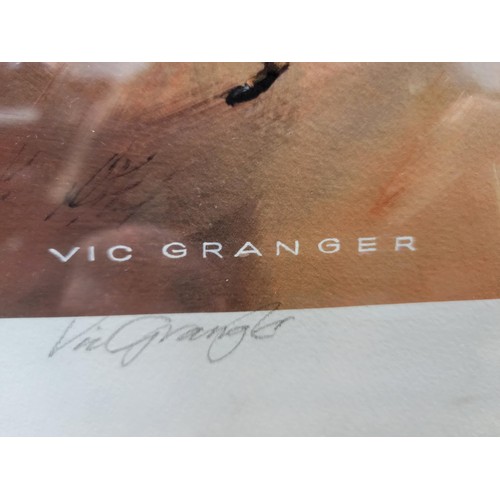 116 - Framed and glazed Limited edition print by Vic Granger hand signed number 35/150 depicting a Scottis... 