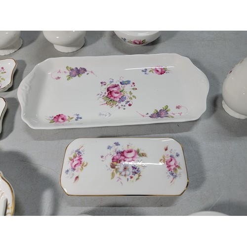 132 - 19x pieces of Coalport 'Shrewsbury' ceramics inc 4x vases, 5x lidded trinket boxes, 2x lidded pill b... 