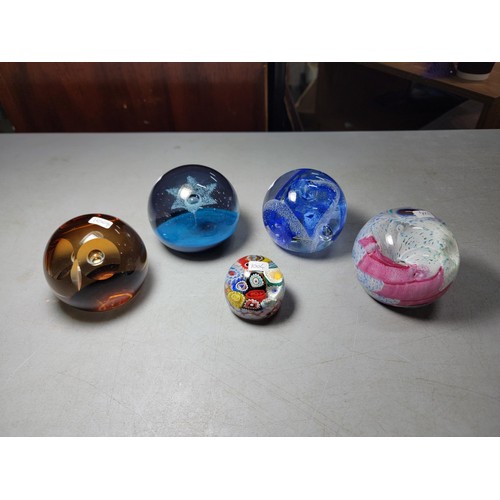 134 - 3x Magum paperweights to include 