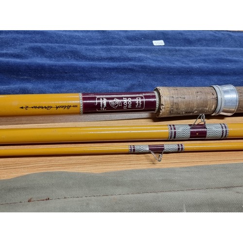 9 - A collection of 3x good fishing rods to include a K five piece combo hollowed glass rods set, a 3 pi... 