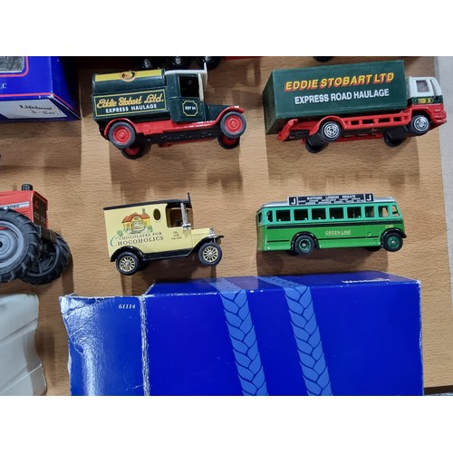 11 - A collection of 16x diecast model vehicles to include 7x Eddie Stobart lorries and vans 4 which are ... 