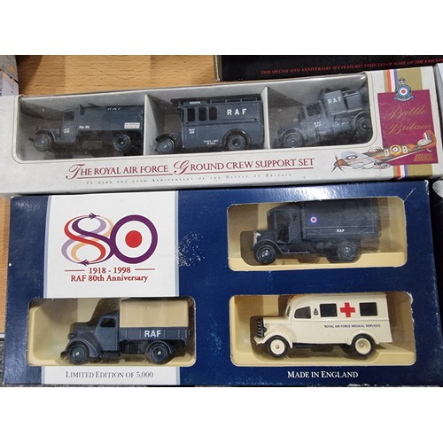 13 - 5x model diecast vehicle limited edition box sets all military related and all by Lledo to include t... 