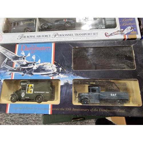 13 - 5x model diecast vehicle limited edition box sets all military related and all by Lledo to include t... 