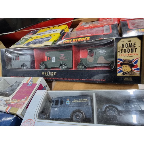 13 - 5x model diecast vehicle limited edition box sets all military related and all by Lledo to include t... 