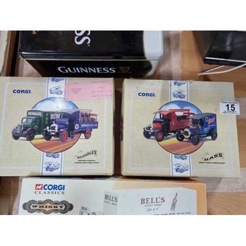 15 - A collection of 5x good quality Corgi diecast model vehicles to include a Whisky collection Bell's S... 