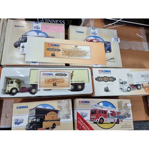 15 - A collection of 5x good quality Corgi diecast model vehicles to include a Whisky collection Bell's S... 