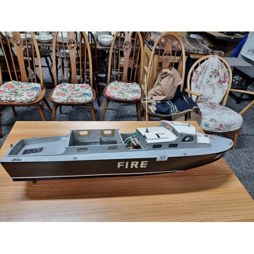 17 - A rare 1950's model RAF fire boat marked 