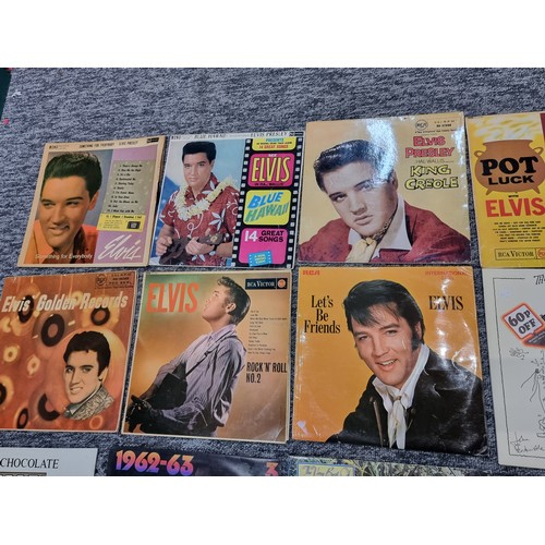 21 - A collection of 14x LP vinyl records to include 7x vintage Elvis records, The Who, Elton john, Simpl... 