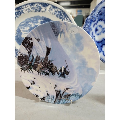 299 - 4x collectable plates including 2x Wedgwood Ted Nasmith The Lord of The Rings plates titled The Ange... 