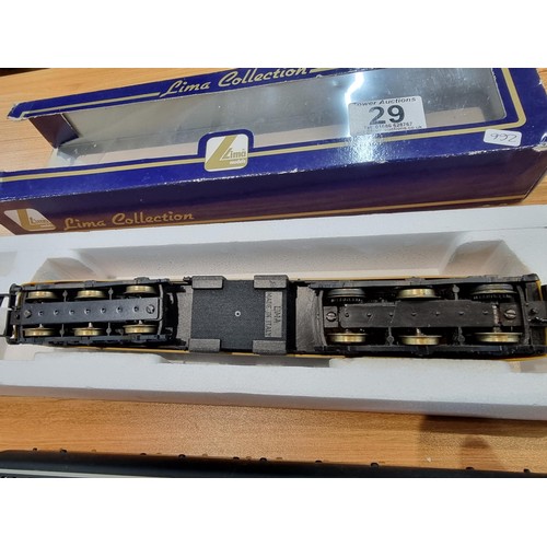 29 - A Lina Italy OO gauge intercity 47613 North Star locomotive, boxed, along with 2 Lima Italy passenge... 