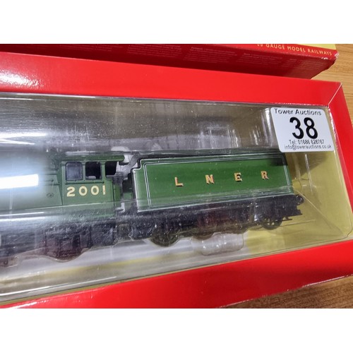 38 - A rare Hornby R3207 LNER Class P2 2-8-2 Cock O The North locomotive and tender. Brand new in box and... 