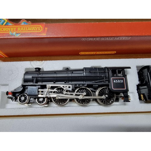 48 - A boxed as new Hornby R068 BR class 5, 4-6-0 locomotive and tender. Boxed in like new condition and ... 