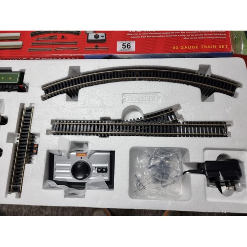 56 - A brand new in box  Hornby R1167 Flying Scotsman 3 coach train set with sealed track mat and reraile... 