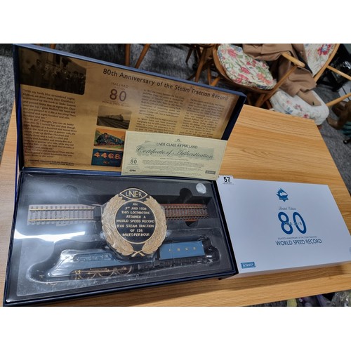 57 - A very rare brand new in box Hornby R3612 Mallard world speed record 80thannirversary presentation s... 