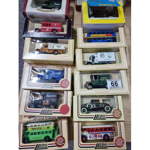 66 - A large collection of 19x as new diecast model vehicles by various makers including Lledo, promoters... 