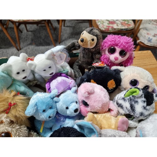 73 - A very large collection of approx 38 x ty Beanie babies to include many different types, all in exce... 