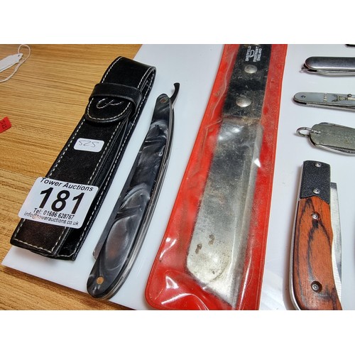 181 - A collection of 13x knives to include 11 folding pen knives to include a good quality German pen kni... 