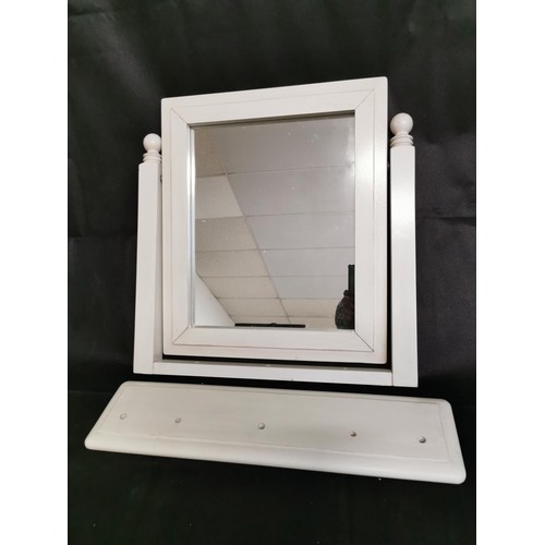 416 - Brand new in box white tilting dressing table mirror