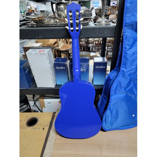 354 - Music Alley Blue acoustic guitar model MA-52 along with carry bag.