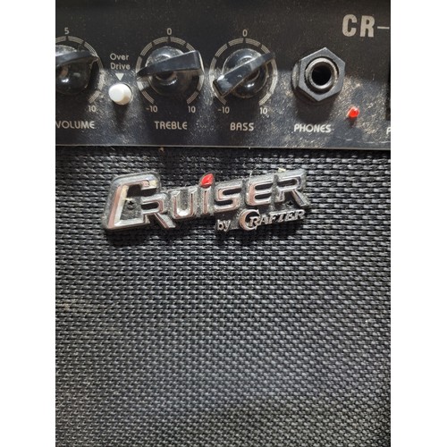 361 - Cruiser by Crafter guitar amplifier 230v  CR-10T complete with power cable along with a fold up guit... 