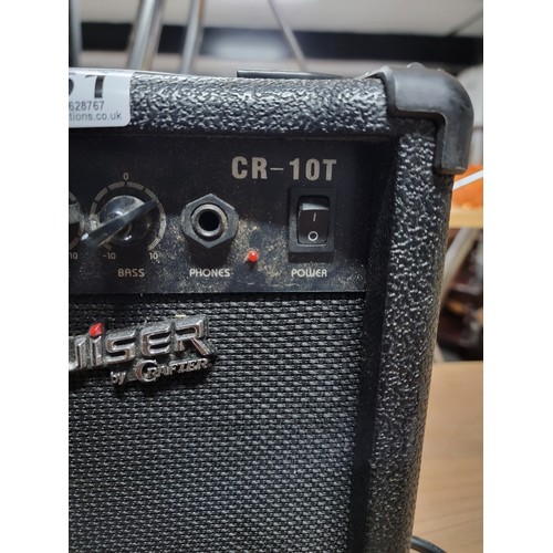 361 - Cruiser by Crafter guitar amplifier 230v  CR-10T complete with power cable along with a fold up guit... 