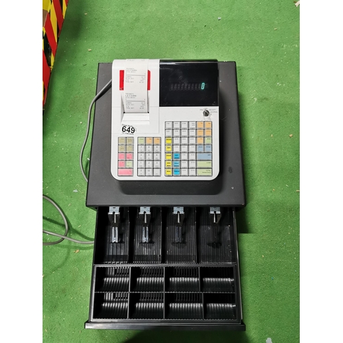 436 - Fully working electric cash register, multi programmable, come with operating key, no spare key for ... 