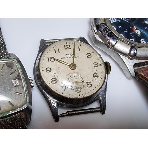 233 - A collection of 7x vintage watches to include some good brand names including a Seiko 5 automatic, a... 