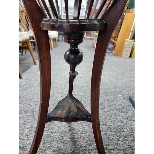 489 - Mahogany Jardiniere Edwardian with fabulous patina and in very good condition standing 89cm tall and... 