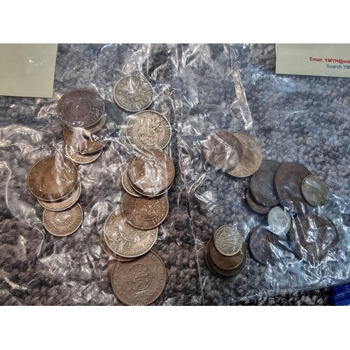 243 - A large collection of organized world coins in 17 bags all stating quantities, please study the phot... 