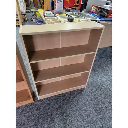 492 - 2x clean small book cases 83cm tall and 55cm wide and just 18cm deep