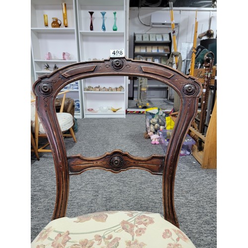 498 - Victorian chair and matching footstool in good order giving very nice patinas