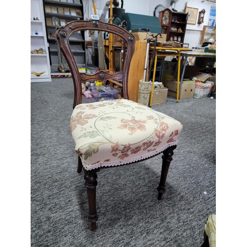 498 - Victorian chair and matching footstool in good order giving very nice patinas