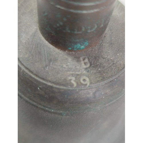 453 - Vintage WWII ARP military bell stamped ARP to the base and 