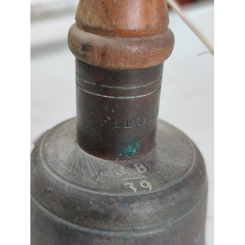 453 - Vintage WWII ARP military bell stamped ARP to the base and 