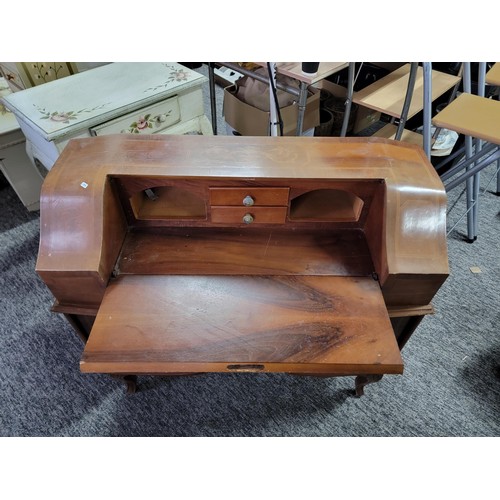 504 - Reproduction of an early 20th Century Walnut Inlaid Bovolone Secretaire Commode 2 drawers with 2 int... 