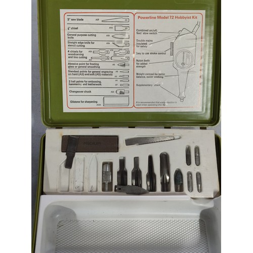 468 - Case Burgess powerline 2 speed electric engraver complete with accessories and instructions