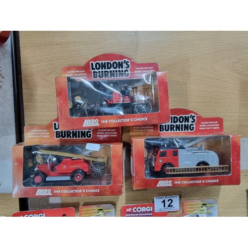 12 - A collection of 7x diecast model vehicles to include 5x fire engine related models, 2 by Corgi Fire ... 