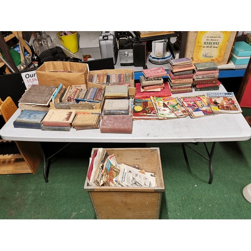 78 - Large quantity of vintage books in 5 boxes inc Religious books, School education books, Farmers Week... 