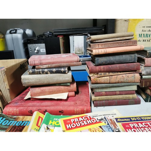 78 - Large quantity of vintage books in 5 boxes inc Religious books, School education books, Farmers Week... 