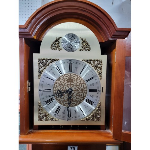 79 - Good quality mahogany Granddaughter clock Tempus Fugit by Suffolk Fenclocks in full working order co... 