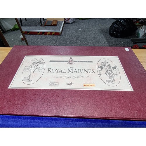 286 - A good Britain's The Royal Marines ltd edition 10 metal figure set, all beautifully hand painted in ... 