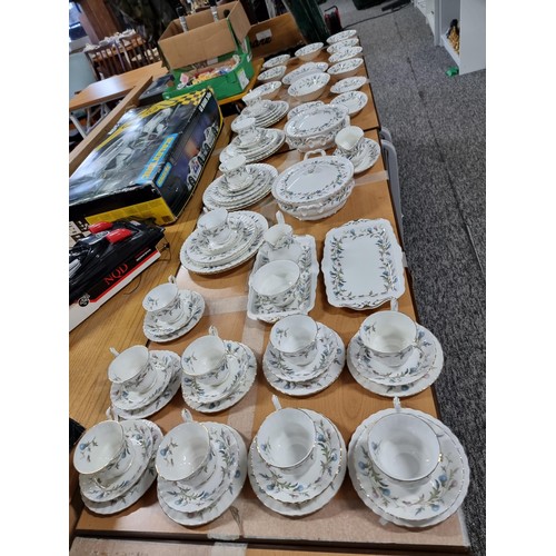 10 - A very comprehensive approx 81 piece Royal Albert Brigadoon dinner set and tea set. The set includes... 