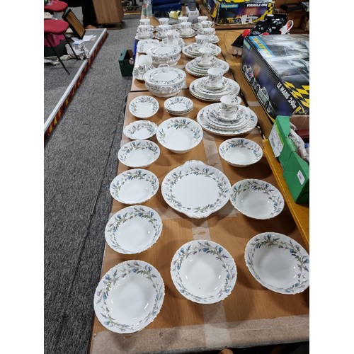 10 - A very comprehensive approx 81 piece Royal Albert Brigadoon dinner set and tea set. The set includes... 