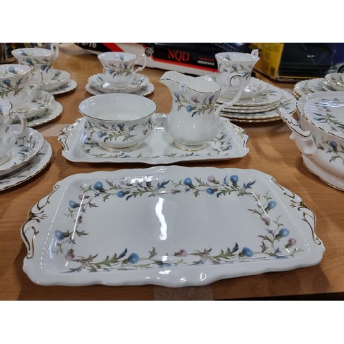 10 - A very comprehensive approx 81 piece Royal Albert Brigadoon dinner set and tea set. The set includes... 